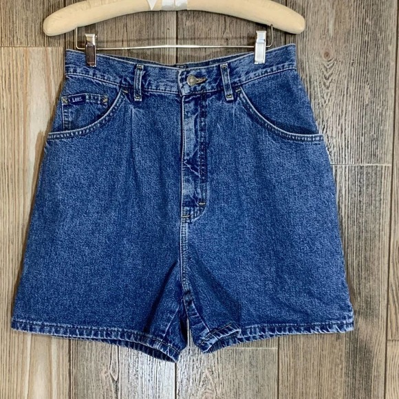 𝅺lee Vintage High Rise Mom Shorts Sz 12 - Picture 1 of 6